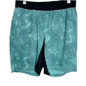 Lululemon T.H.E Linerless Shorts 9" Inseam‎ Men's XL Green Tie-Dye  Gym Run